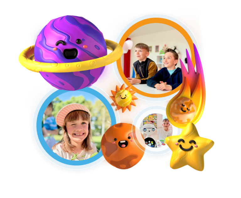Uczniowie Planet English w kosmicznej oprawie graficznej
